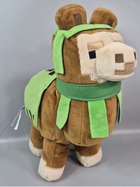 Mojang Jinx Llama Plush 12” Official Minecraft Stuffed Animal Brown Green Pre Lv